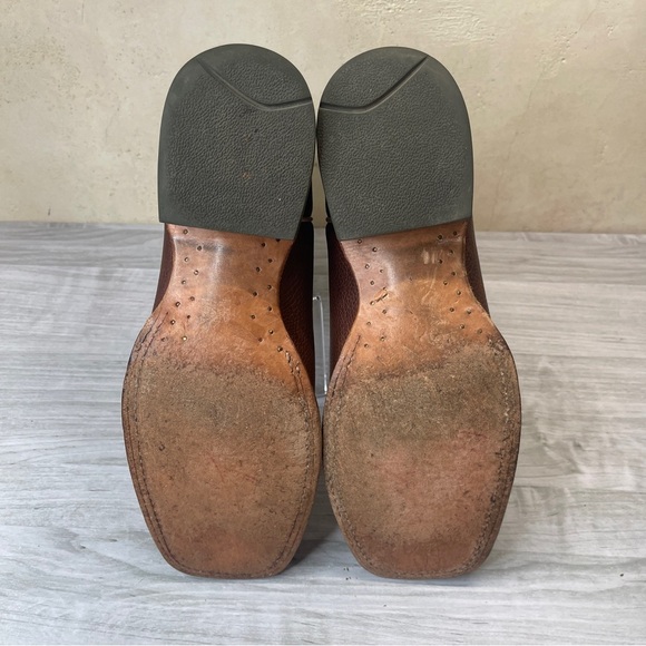 Ariat Brown Teal Leather Wide Square Toe Western Cowboy Boot Men’s Size 8.5D - Picture 8 of 15